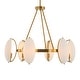 preview thumbnail 1 of 7, Uttermost 21379 Oviform 6 Light 30" Wide Chandelier Warm Brass
