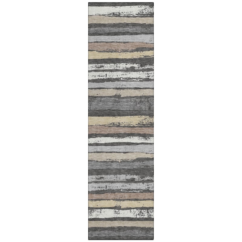 Machine Washable Indoor/ Outdoor Chantille Stripe Rug