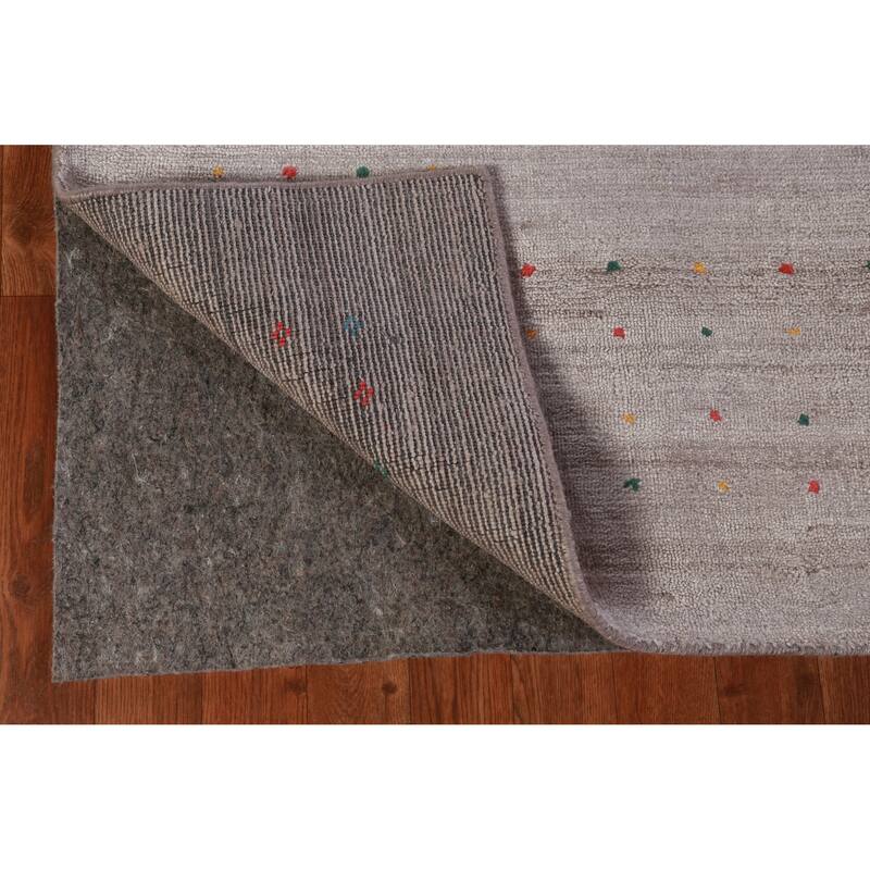 Hand Knotted Oriental 100% Wool Carpet Tribal Tribal Beige & Ivories Gabbeh Area Rug - 12' 4'' X 9' 0''