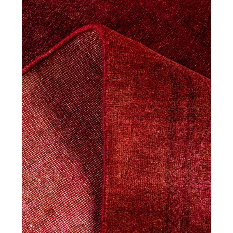 Overdyed One-of-a-Kind Hand-Knotted Area Rug - Red - 5' 0" x 7' 1"