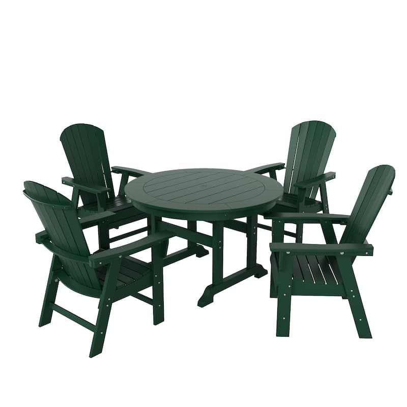 Altura 5-Piece Round Poly Eco-Friendly All Weather Outdoor Dining Set