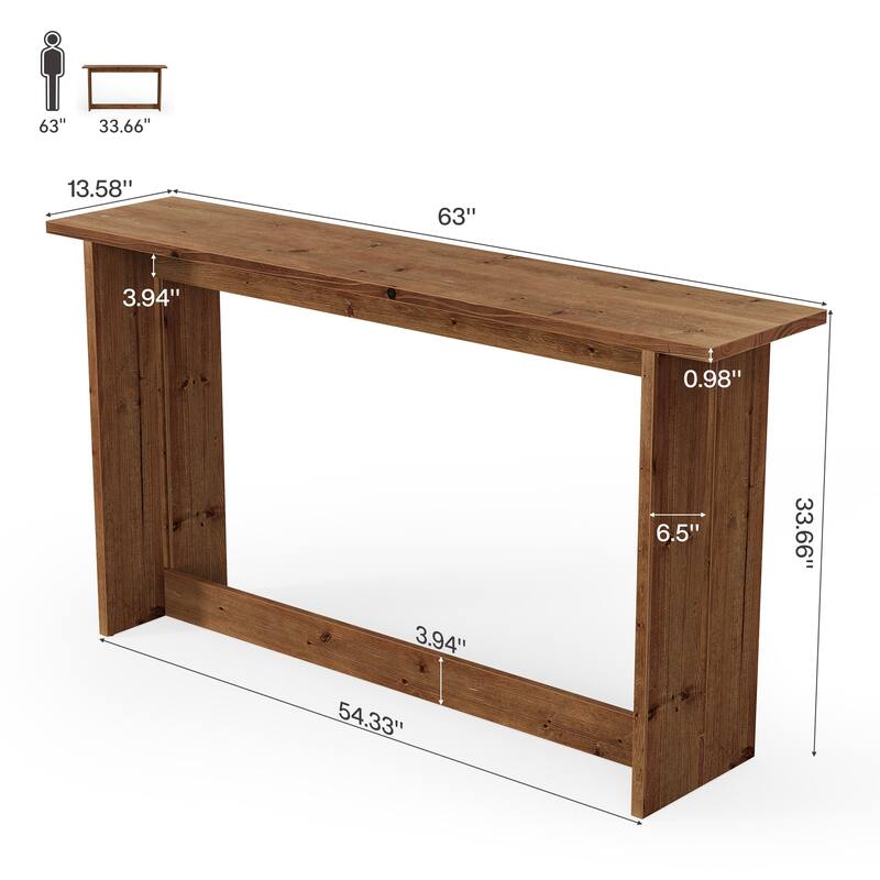 63'' Solid Wood Console Table