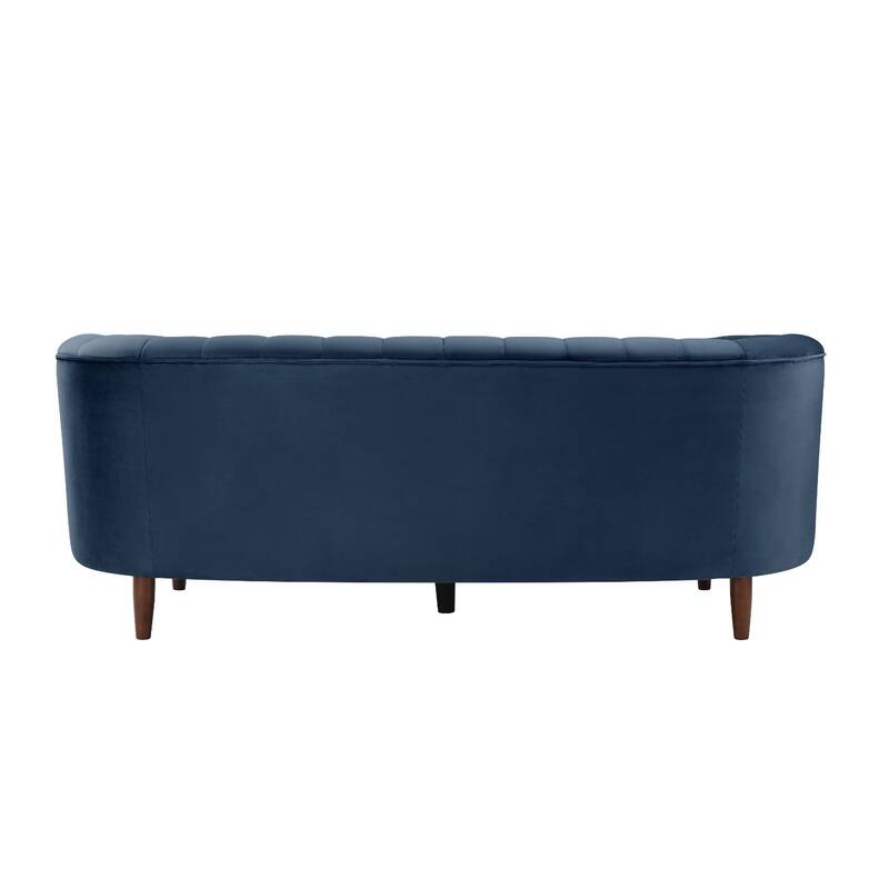 Velvet Upholstered Adjustable Sofa with Button Tufted in Gray