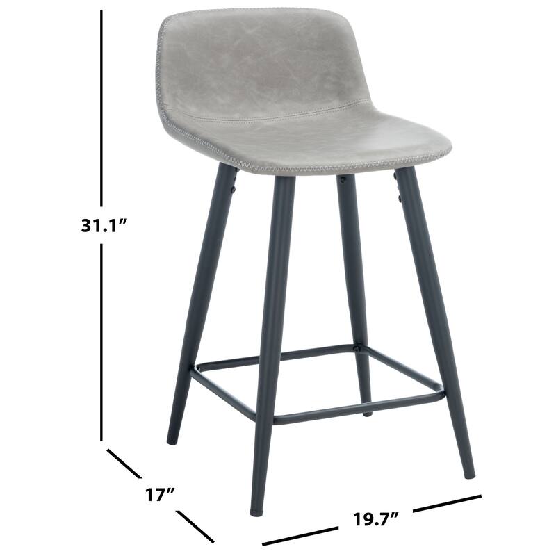 SAFAVIEH Flo 24-inch Counter Stool - 19.7" x 17" x 31.1" - 20Wx17Dx31H