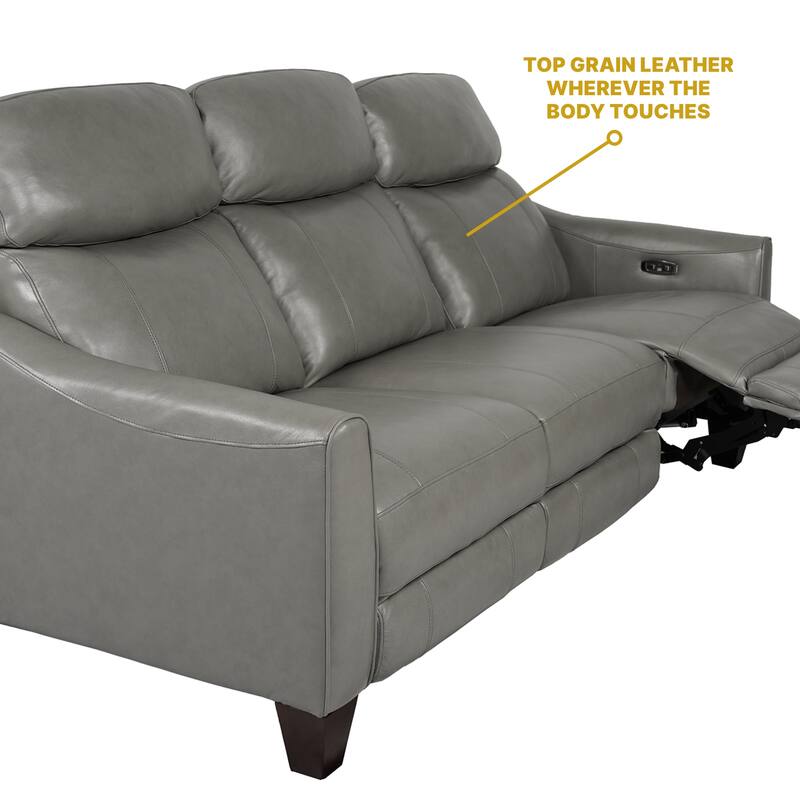 Milos 83" Zero Gravity Leather Power Reclining Sofa with USB Ports