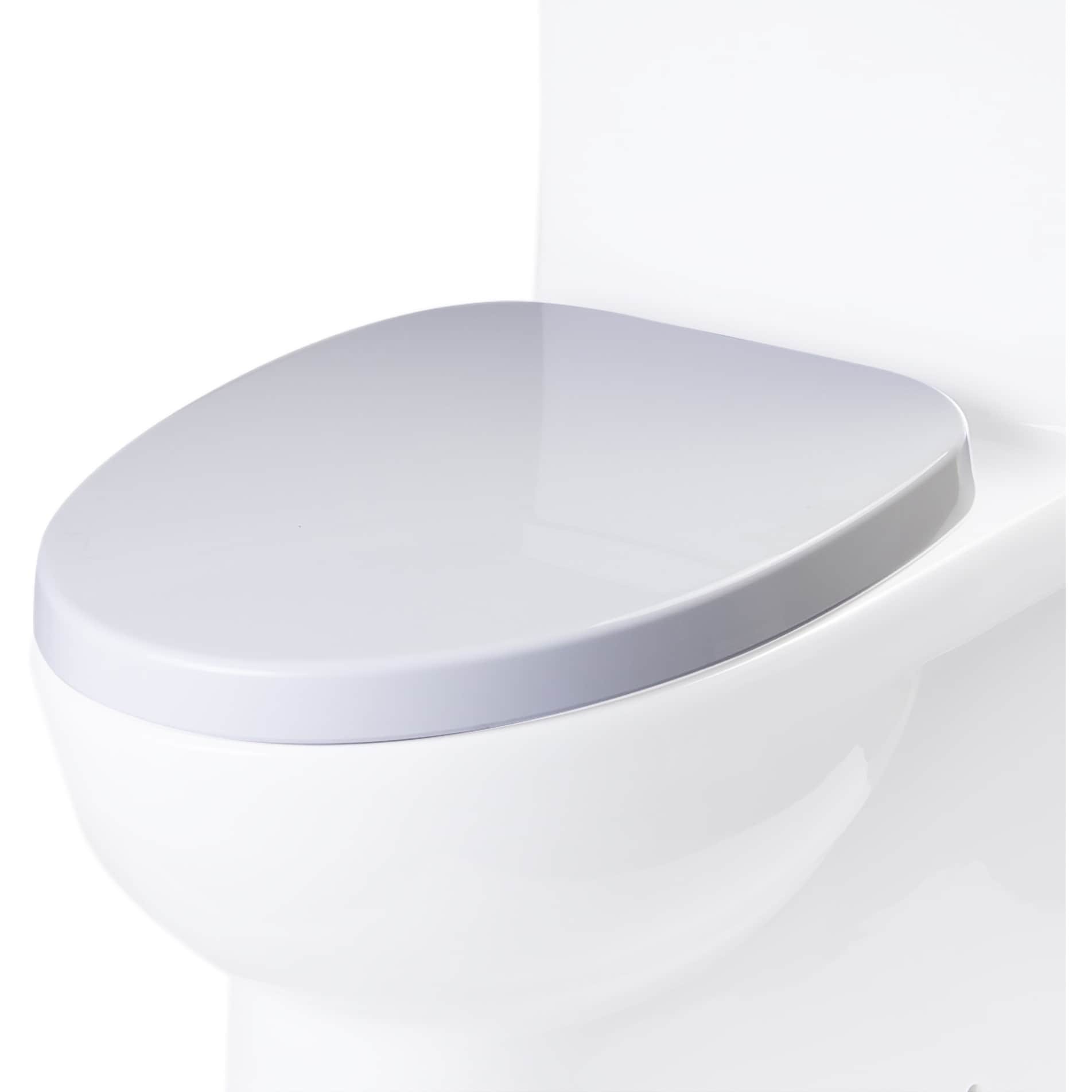black elongated soft toilet seat