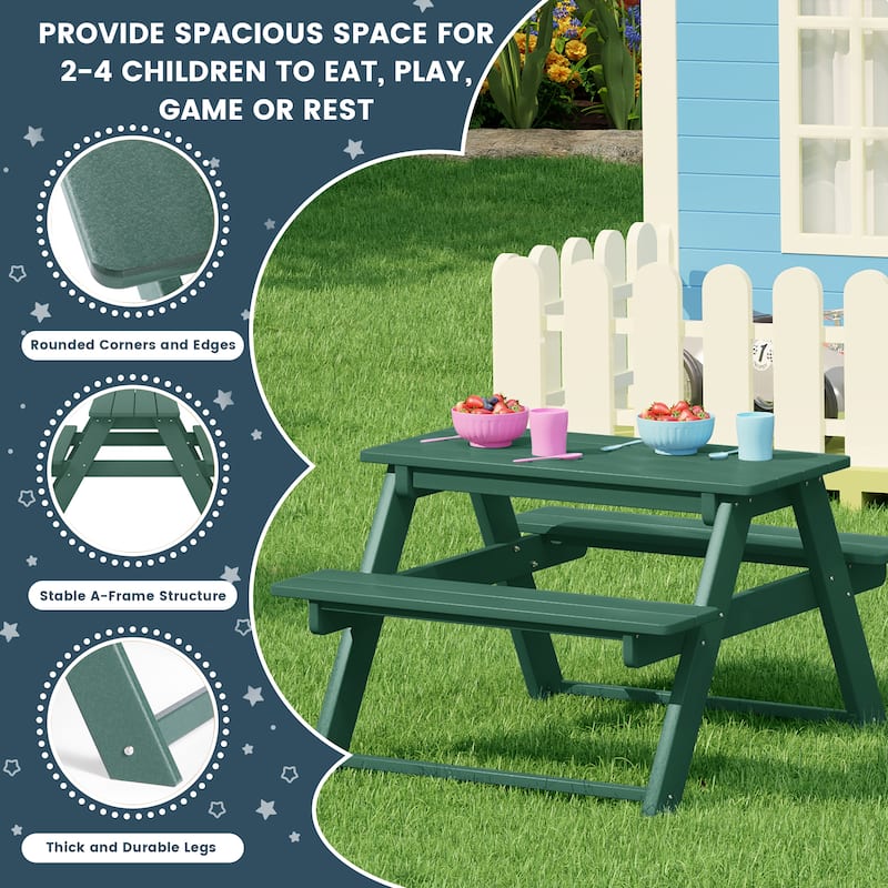 Laguna Kids Outdoor Poly Picnic Table