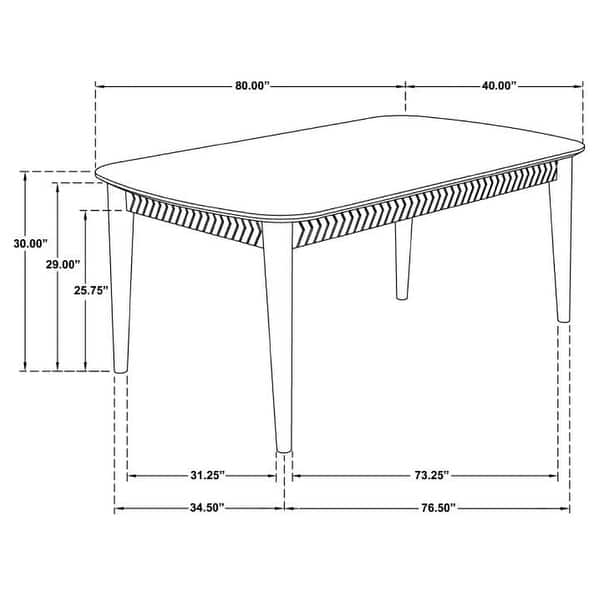 Partridge Rectangular 80-inch Dining Table Natural Sheesham - Bed Bath ...