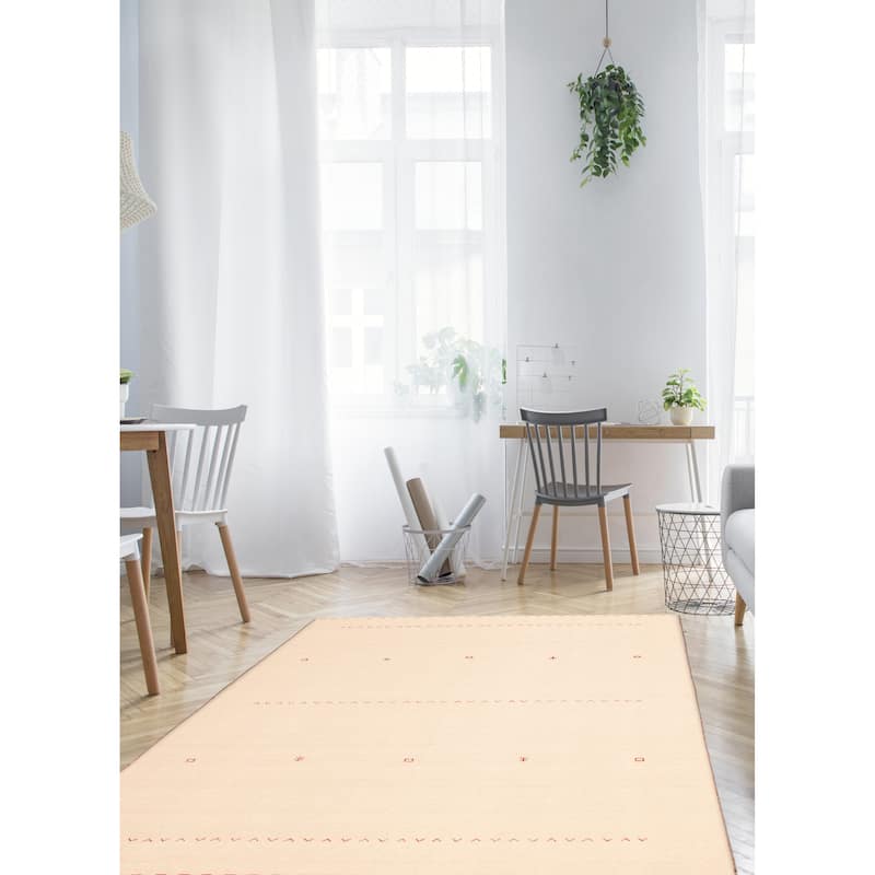Kashkuli Gabbeh Cream Rug 7'10" x 11'1" - 7'10 x 11'1