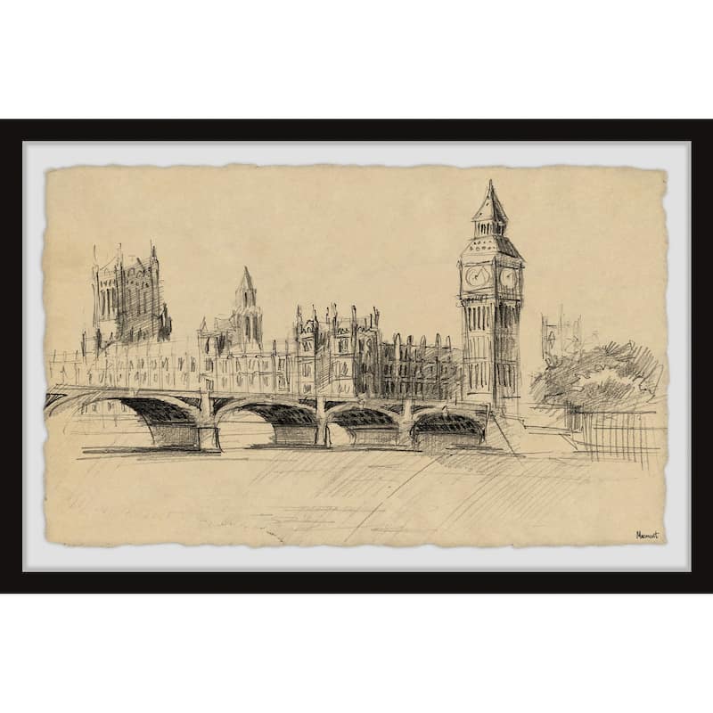 Big Ben Sketch Framed Print