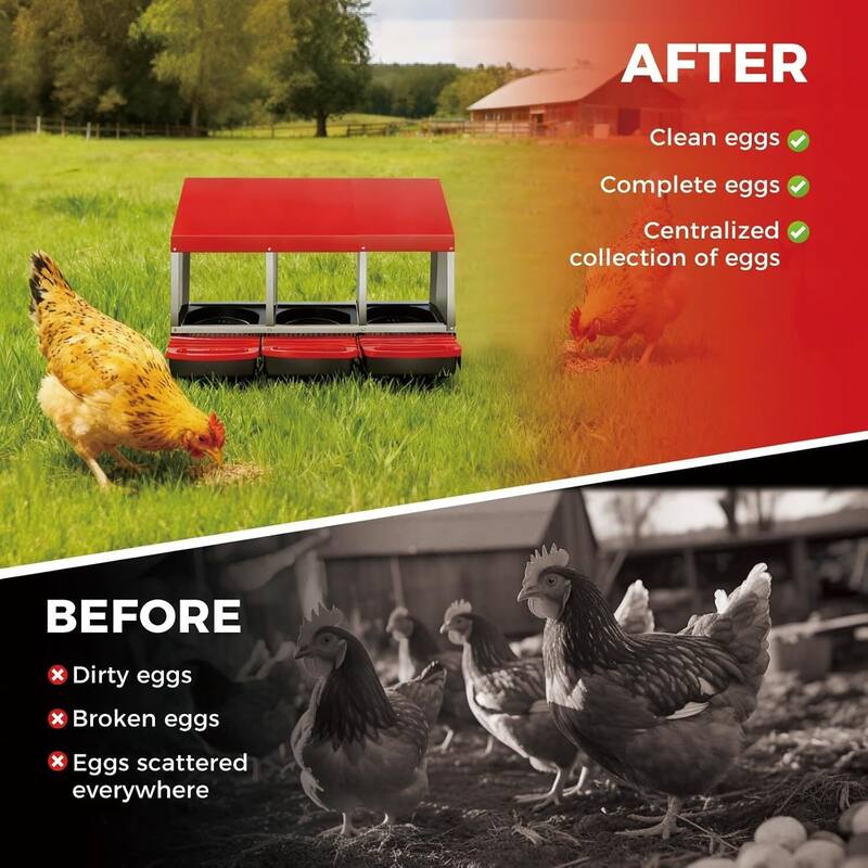 3 Holes Egg-Laying Boxes Nesting Boxes for Chickens Coops