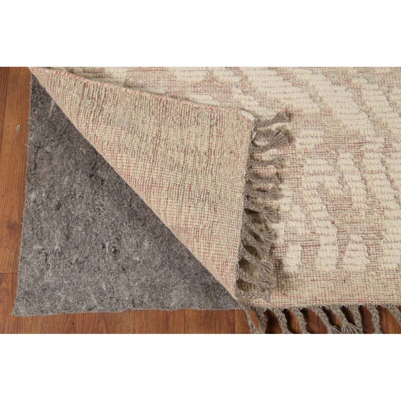 Moroccan Abstract Area Rug Handmade Wool Carpet - 7'11"x 9'7"