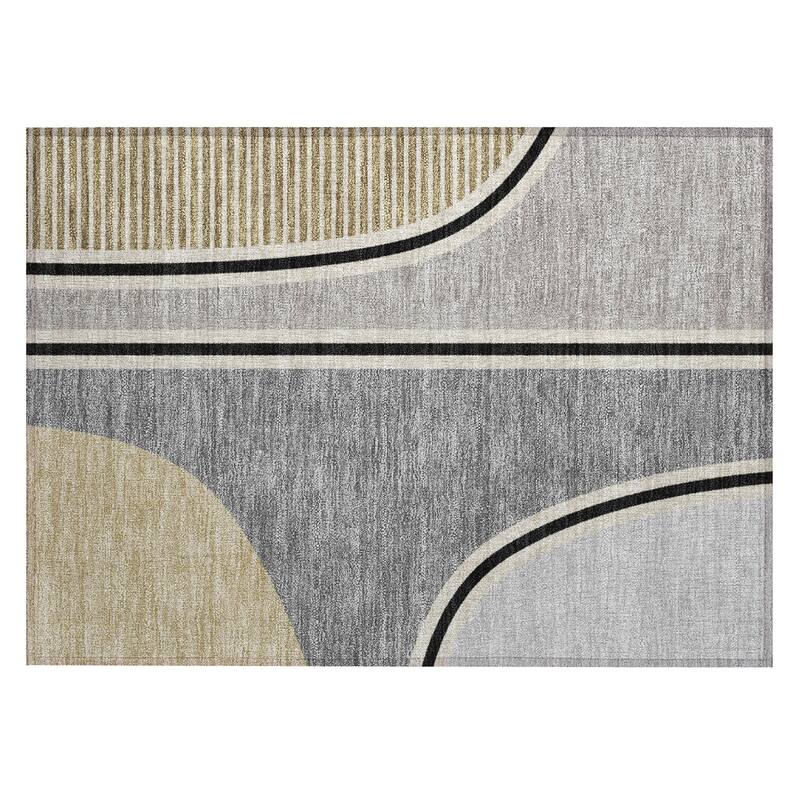 Machine Washable Indoor/ Outdoor Contemporary Keely Chantille Rug