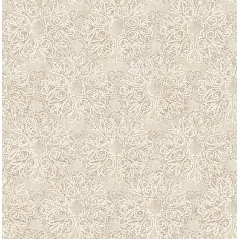Seabrook Design Rhea Floral Medallion Unpasted Wallpaper