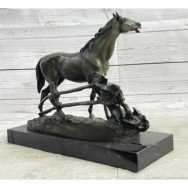Trotting Thoroughbread Imitative Horse Bronze Hand Made Sculpture By Lost Wax Method Decor