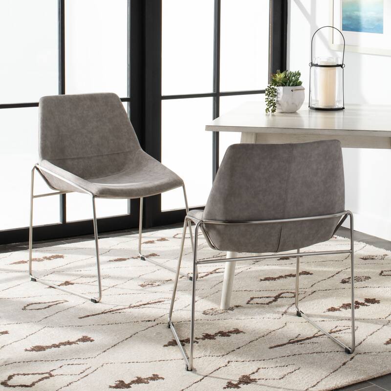 SAFAVIEH Oliva Mid Century Dining Chair (Set of 2) - 25" x 24" x 33.3" - 25" x 24" x 33.3" - 25Wx24Dx33H