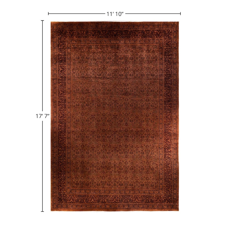 Overdyed, One-of-a-Kind Hand-Knotted Area Rug - Gold - 11' 10" x 17' 7"