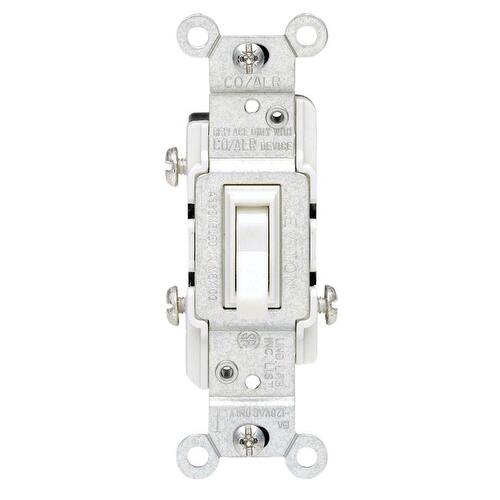 Leviton 208 02653 02w Co Alr 3 Way Toggle Switch White 15 Amp