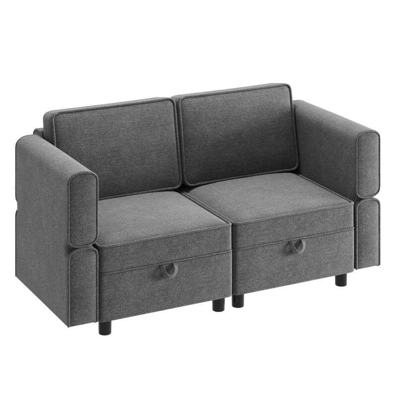 Loveseat Sofa with Storage Seat