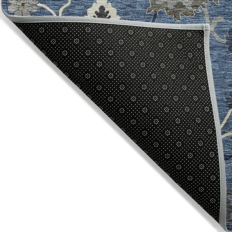 Machine Washable Indoor/ Outdoor Chantille Traditonal Kashan Rug