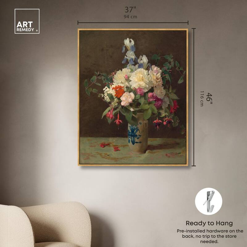 Lambdin Vase of Flowers Canvas by Art Remedy