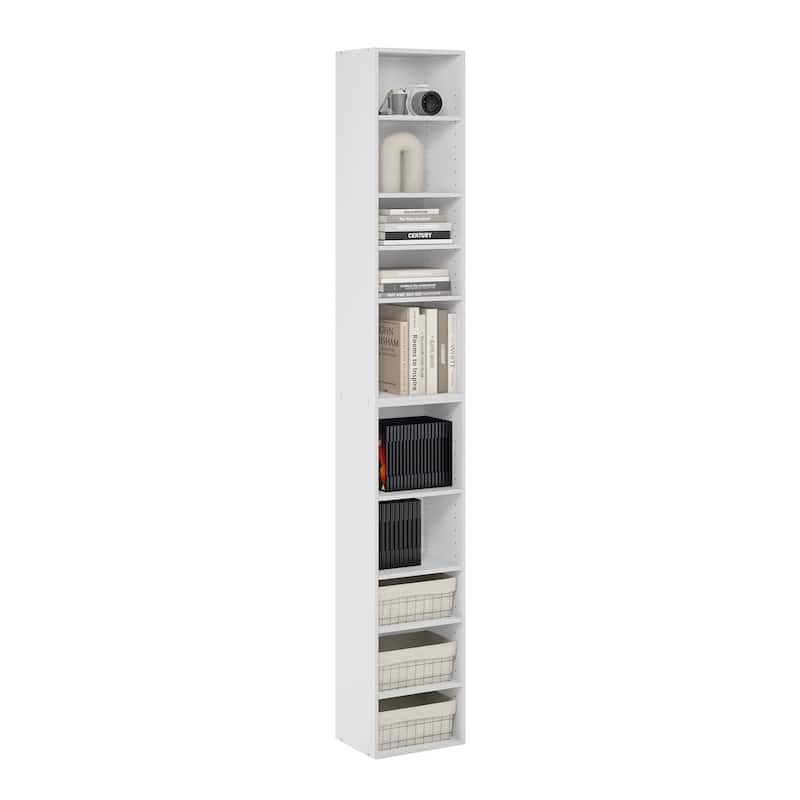 Furinno Pasir 10-Tier Open Shelf Bookcase, Blackwood