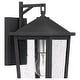 preview thumbnail 4 of 5, Stoneleigh 1-Light Mottled Black Outdoor Wall Lantern