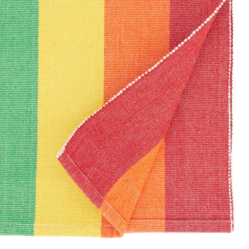 Rainbow Stripe Delight Table Runner - 16"x72"