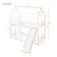 preview thumbnail 35 of 43, Twin over Twin Metal Bunk Bed with Slide & Roof