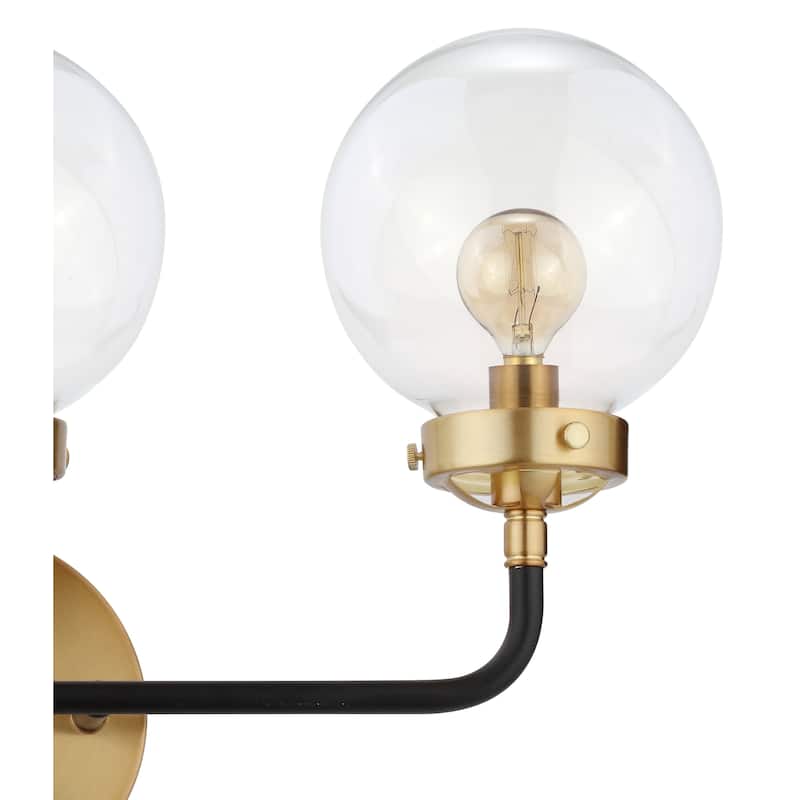 Bevin Contemporary Transitional Iron/Glass LED Vanity Light, by JONATHAN Y