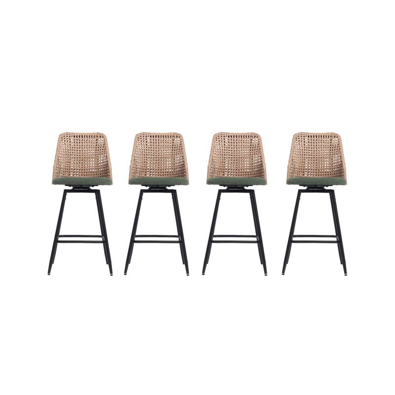 28.7"H Swivel Bar Stools/ Counter Stools with Metal Legs Set of 4 - Set of 4