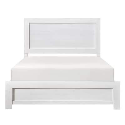 Queen Size Wood Panel Bed with Headboard and Bed-in-a-Box Design