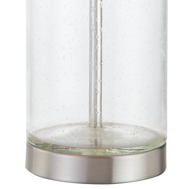 23.75" Clear Glass Table Lamp Set (Set of 2) - 13*13*23.75