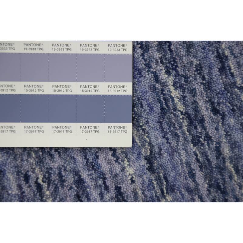 Hand Knotted Oriental 100% Wool Carpet Tribal Animal Pictorial Navy Blue & Blues Gabbeh Area Rug - 9' 9'' X 9' 9''