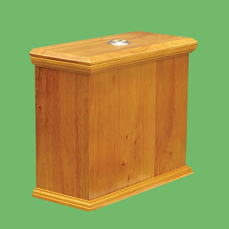 Toilet Part Light Oak Hardwood Lowboy Flat Tank Only Renovators Supply