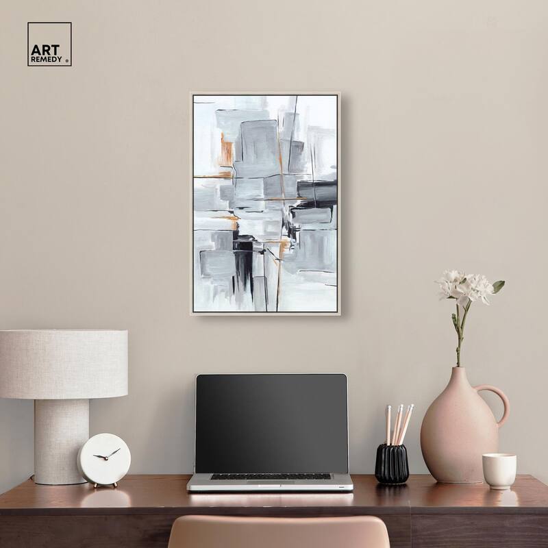 Elegant Grey Shades I Canvas by Art Remedy