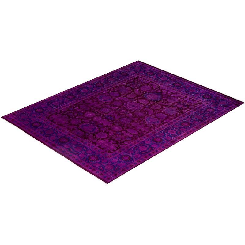 Fine Vibrance One-of-a-Kind Hand-Knotted Area Rug - Pink, 9' 5" x 11' 10" - 9' 5" x 11' 10"