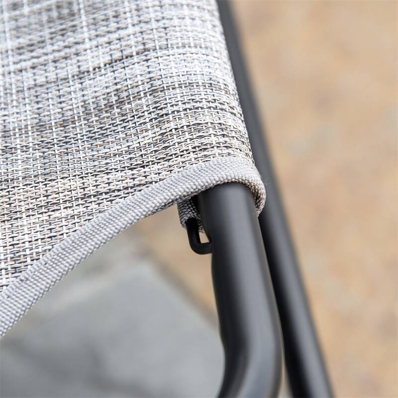 Outdoor Garden Fabric Rocking Chair with Steel Frame