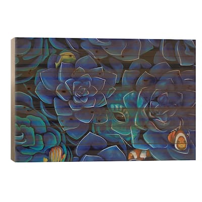 The Spirit Of The Sea Print On Wood by Anna Shabalova - Multi-Color