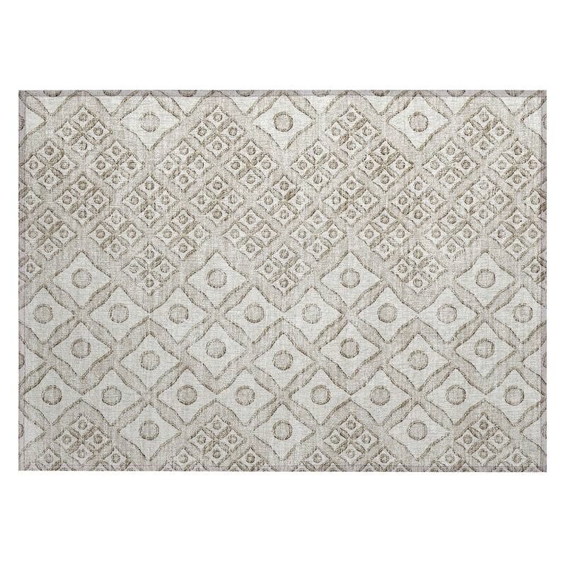 Machine Washable Indoor/ Outdoor Chantille Diamond Rug