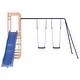 preview thumbnail 3 of 21, vidaXL Swing Set Outdoor Backyard Wooden Playground Equipment for Kids Age 3-8