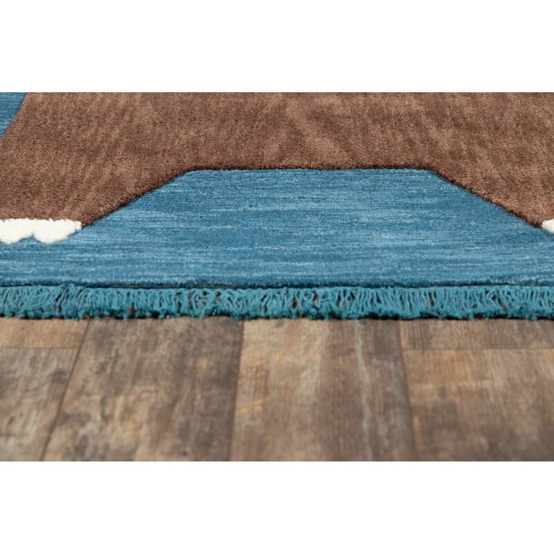 Novogratz by Momeni Atticus Teddy Hand Tufted Animal Print Wool Rug