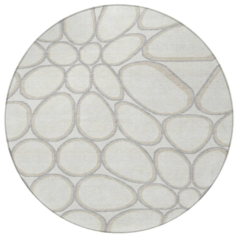 HomeRoots Abstract Transitional Rectangle Outdoor Rug