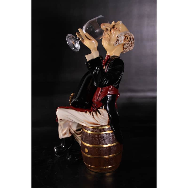 Sitting Connoisseur on Barrel
