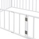 preview thumbnail 11 of 9, White Full Size Metal Floor Bed Frame with Fence and Door for Kids, Boys and Girls, Bedroom