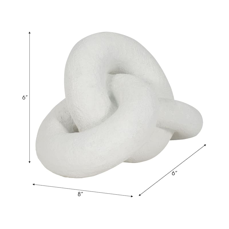 Sagebrook Home 9" Resin Knot Decor, Solid Color
