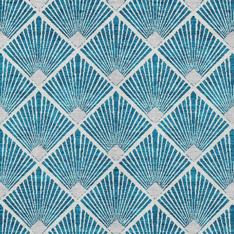 HomeRoots Geometric Transitional Rectangle Outdoor Rug