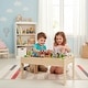preview thumbnail 6 of 10, Teamson Kids Preschool Wooden Train Activity Table with 85-Piece Accessories for Toddlers and Kids, Educational Pretend Play Toy Wood