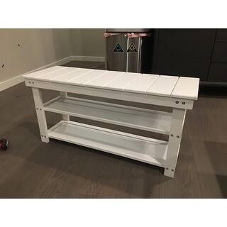 Copper Grove Cranesbill Mudroom Shoe Storage Bench