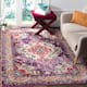 SAFAVIEH Monaco Lillie Boho Medallion Distressed Area Rug - 3' x 5' - Violet/Fuchsia